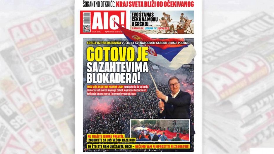 GOTOVO JE SA ZAHTEVIMA BLOKADERA Moćna Vučićeva poruka na svenarodnom saboru u Nišu