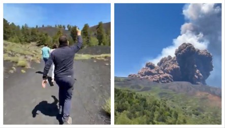 PANIKA U LETOVALIŠTU U KOM IMA SRBA Divlja vulkan, eruptirao je! Narod trči u panici da se spasi (VIDEO)