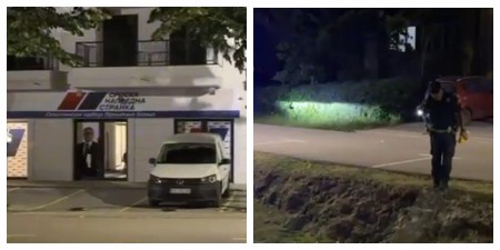 OVDE JE BLOKADER PUCAO NA SNS PROSTORIJE I POLICIJU: Prvi snimak sa lica mesta (VIDEO)