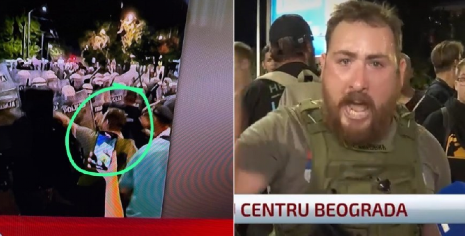 BLOKADER HULIGAN KRVNIČKI NAPADAO POLICIJU: Odmah posle davao izjavu Žaklini Tatalović i zapretio smrću Vučiću