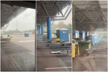 HIT SNIMAK! Oluja oduvala TOATEL iz Hrvatske do graničnog prelaza sa Srbijom! (VIDEO)