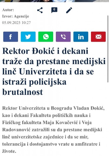 DVOLIČNOST BLOKADERA Uništili  dostojanstvo fakulteta, sada pametuju i traže mir! (FOTO)