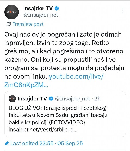 OBJAVILI ISTINU, PA KRENULI DA SE VADE Pogledajte blamažu Insajdera (FOTO)