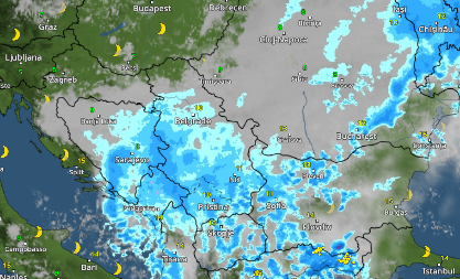 SAMO ŠTO NIJE LJULJNULO Pogledajte kako će se nevreme kretati kroz Srbiju, žuti meteoalarm na snazi u ovim delovima zemlje (VIDEO)