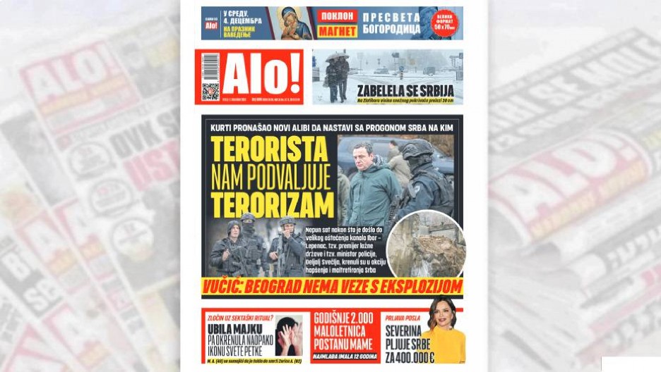 TERORISTA NAM PODVALJUJE TERORIZAM! Kurti pronašao novi alibi da nastavi sa progonom Srba na KiM