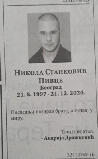 POSLEDNJI POZDRAV, BRATE Od Nikole Stankovića se oprostio čovek poznat kao PLEJBOJ IZ PODZEMLJA