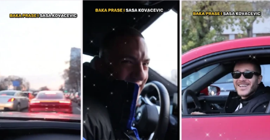 "JE L' OVO NEKI SELJAK?" Baka Prase jurio Sašu Kovačevića po Beogradu, hit snimak kruži mrežama (VIDEO)