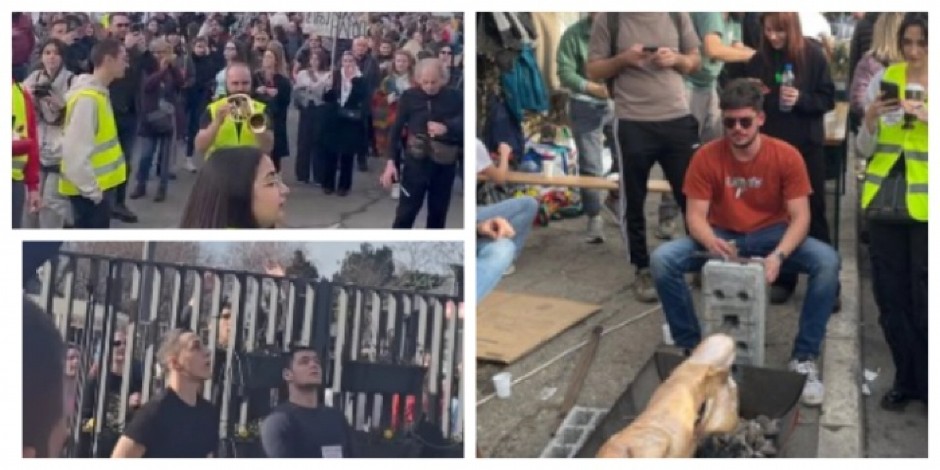 UZ TRUBAČE "ŽALE" ZA STRADALIMA DOK VRTE PRASE Igra se i odbojka, Ponoš mrtav ponosan (FOTO) (VIDEO)