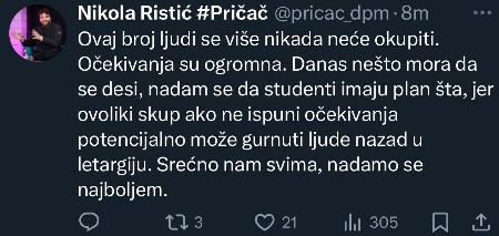 NIKOLA RISTIĆ POZIVA NA NASILNU SMENU VLASTI! "Danas nešto mora da se desi!"