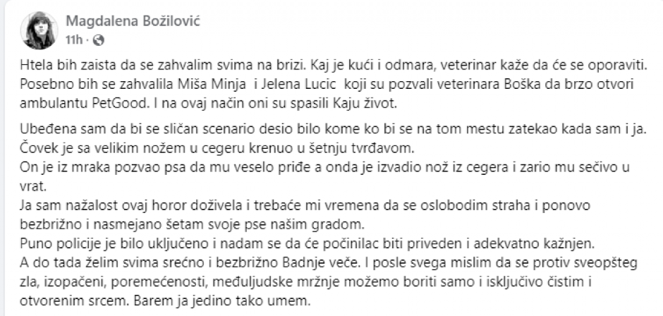 POTRAGA ZA NIŠKIM KASAPINOM Namamio psa, pa ga isekao a onda nastavio da šeta