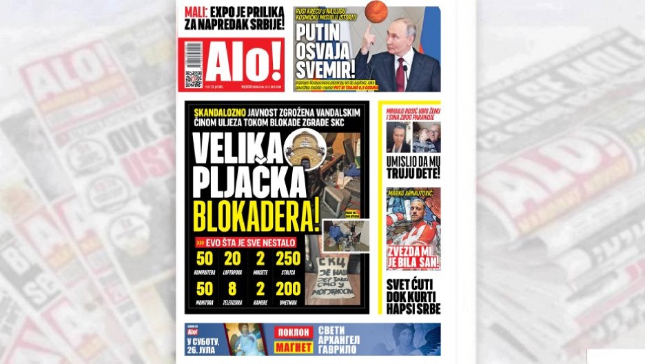 VELIKA PLJAČKA BLOKADERA! SKANDALOZNO! Javnost zgrožena vandalskim činom uljeza tokom blokade zgrade SKC