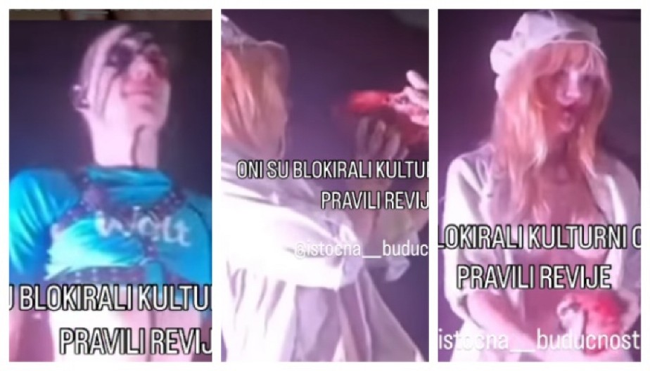 POGLEDAJTE JEZIV SNIMAK KOJI JE NASTAO TOKOM BLOKIRANOG SKC! Blokaderi u sado-mazo kostimima, životinjske glave i jeziva "modna" parada! (VIDEO)