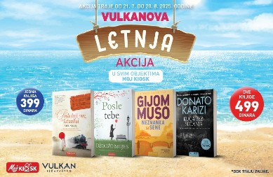 PREDAH OD VRUĆINE POČINJE MEĐU KORICAMA: Posebna ponuda „Vulkan knjiga“ samo u objektima „Moj kiosk“