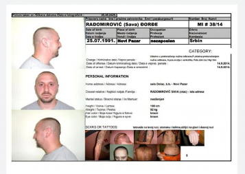 OVO JE BEGUNAC IZ PAZARA KOJI JE UHAPŠEN U MITROVICI Pobegao iz zatvora u kojem je robijao za ubistvo i ranjavanje brata (FOTO)