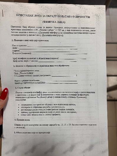 OVO JE OBRAZAC KOJI JE POTREBNO DA POPUNE ONI KOJI SE PRIJAVLJUJU ZA LEGALIZACIJU OBJEKTA Popunjava se u dva primerka (FOTO)